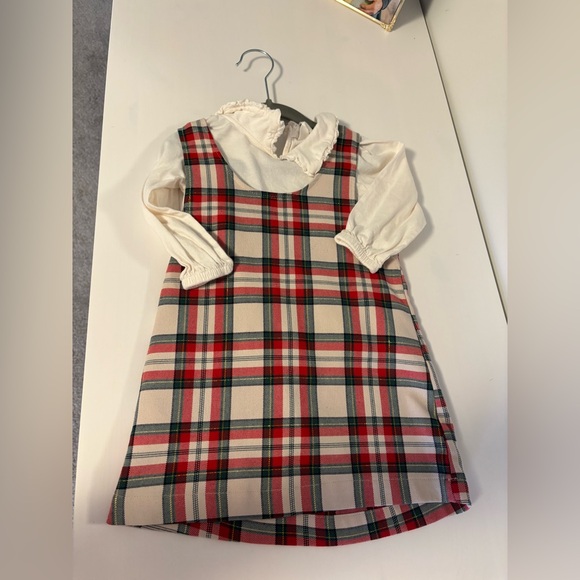 H&M Other - H&M White Blouse with Plaid Accent